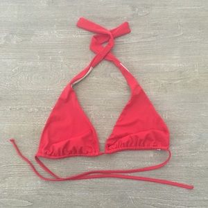 J Crew Red Halter Tie Bikini Top